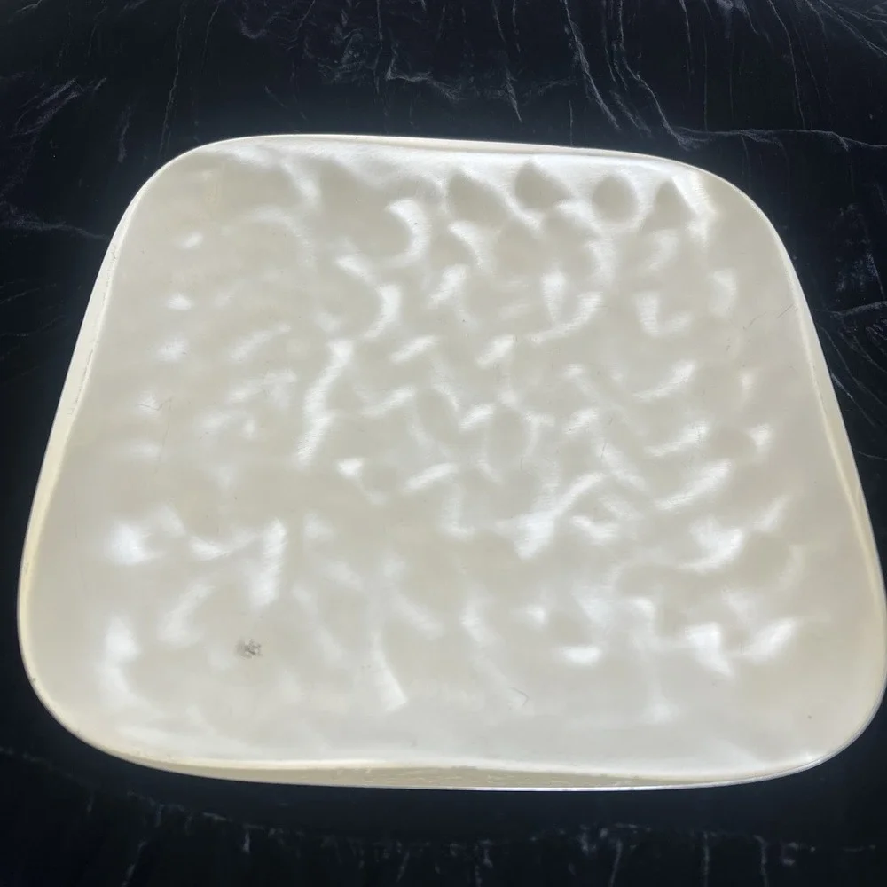 Vintage WMF-IKORA Silver Plated Footed Plate Tray Swirl 1 Brushed Finish GERMANY
